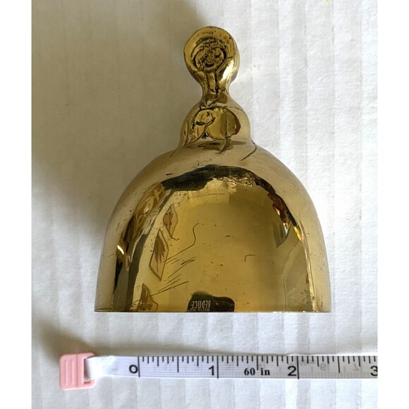 Vintage Hampton Brass Woman Figural Hand Bell Collectible Decorative Accent - Picture 5 of 6